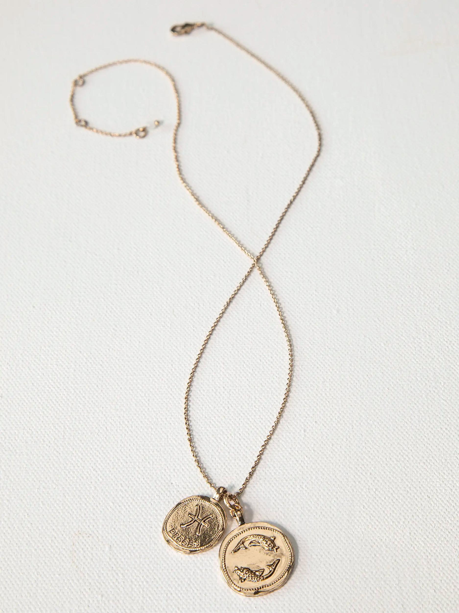Zodiac Coin Necklace - Gemini Product Image