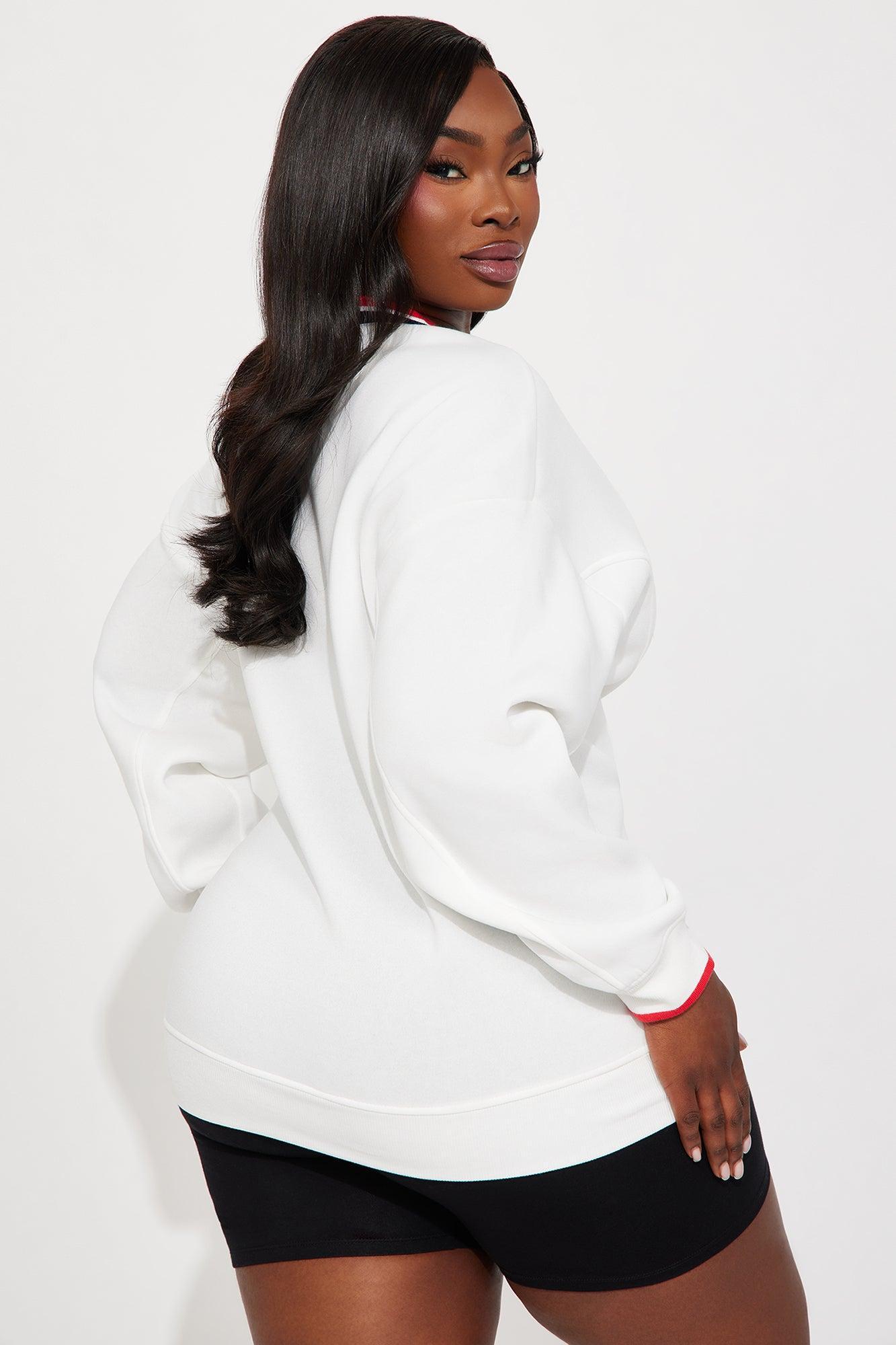 Beverly Hills Varsity Sweatshirt - White Product Image