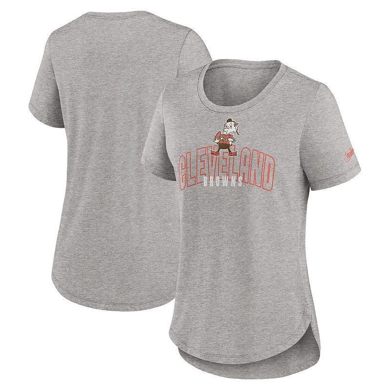 Women's Nike Heather Gray Las Vegas Raiders Fashion Tri-Blend T-Shirt, Size: Small, Lvr Grey Product Image