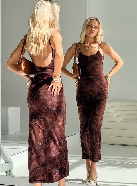 Knox Maxi Dress Chocolate Product Image