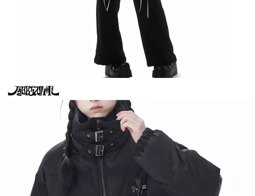 Long Sleeve Round Neck Panda Print Bow Ruffle Panel Top Product Image