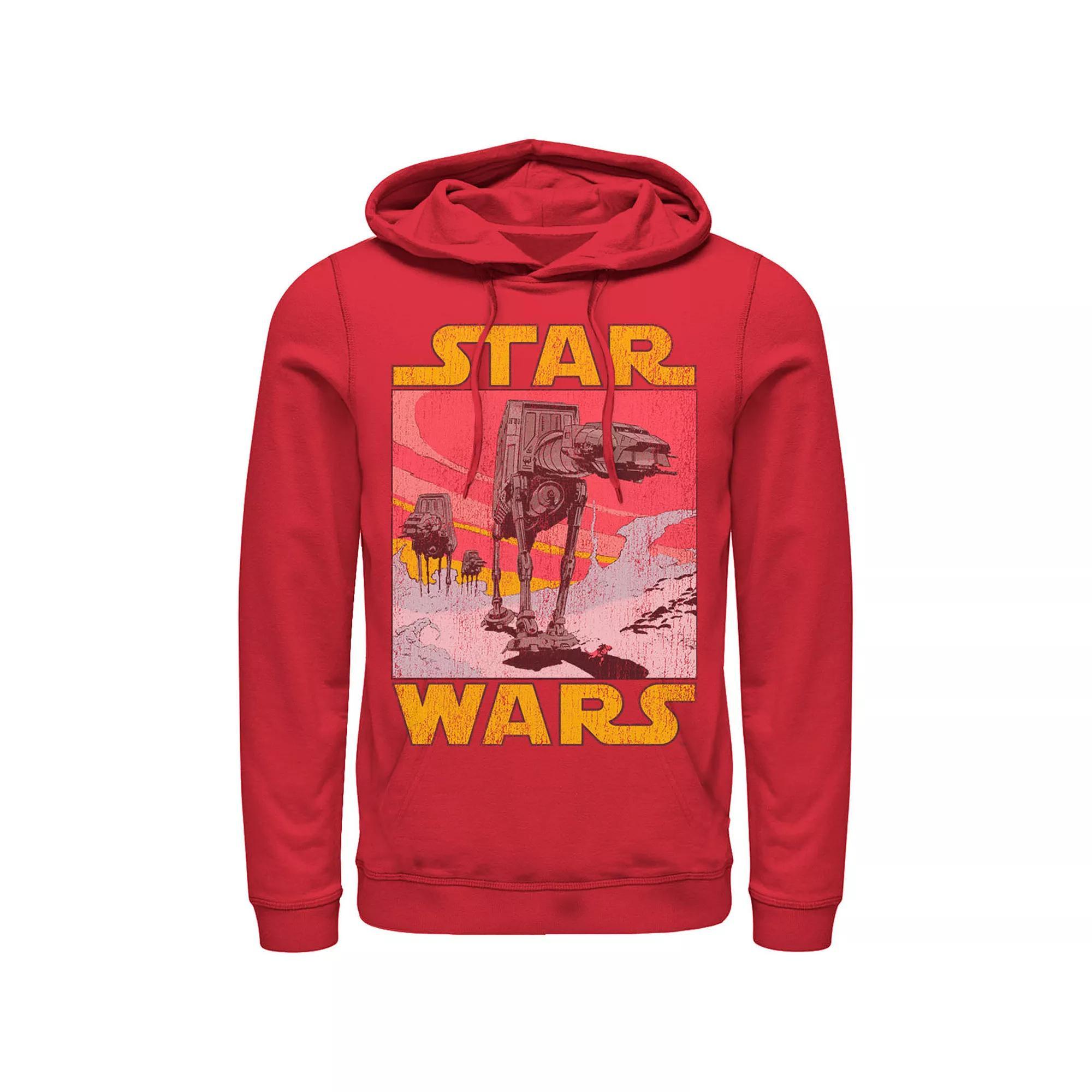 Men's Star Wars At-AT Retro Poster Hoodie, Size: 3XL, Athletic Grey Product Image