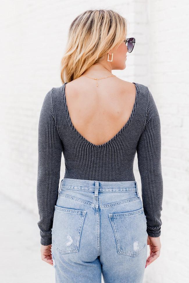 Better Than Revenge Black Textured Bodysuit FINAL SALE Product Image