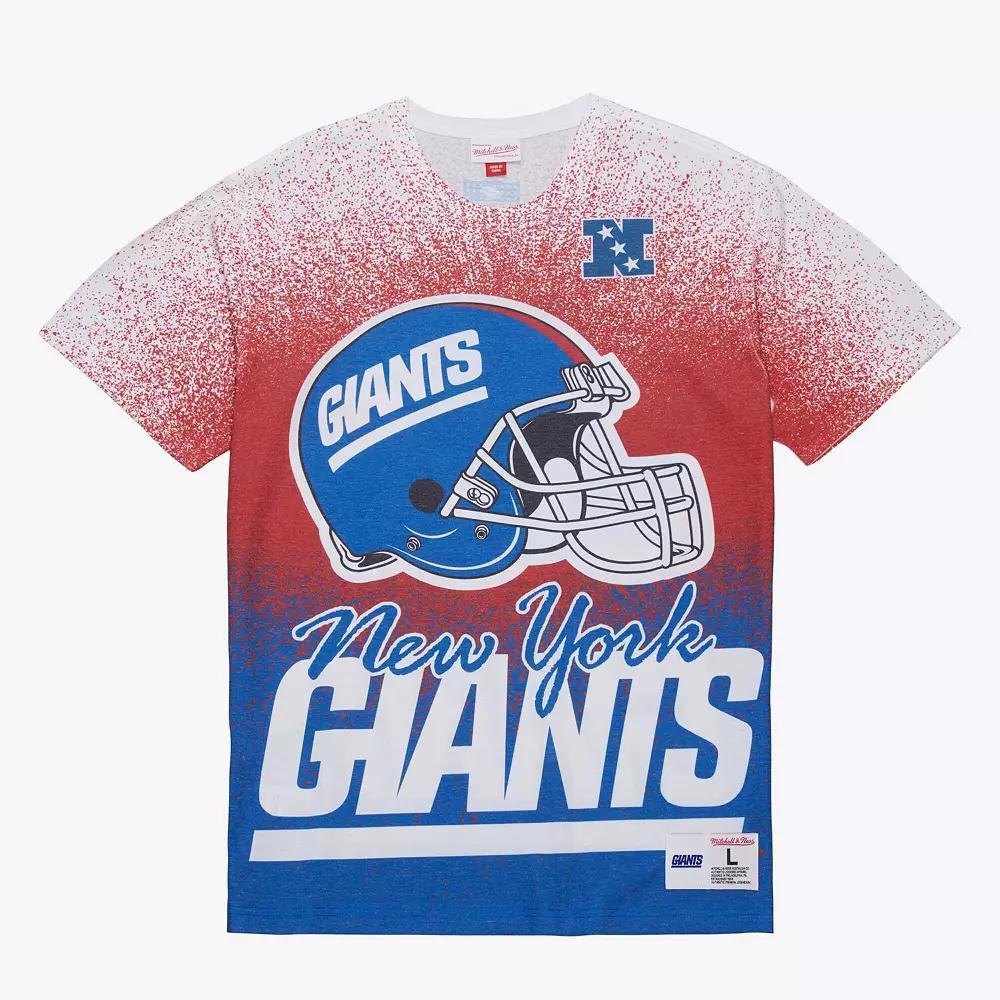 Men's Mitchell & Ness  White New York Giants Team Burst Vintage Logo T-Shirt, Size: XL Product Image