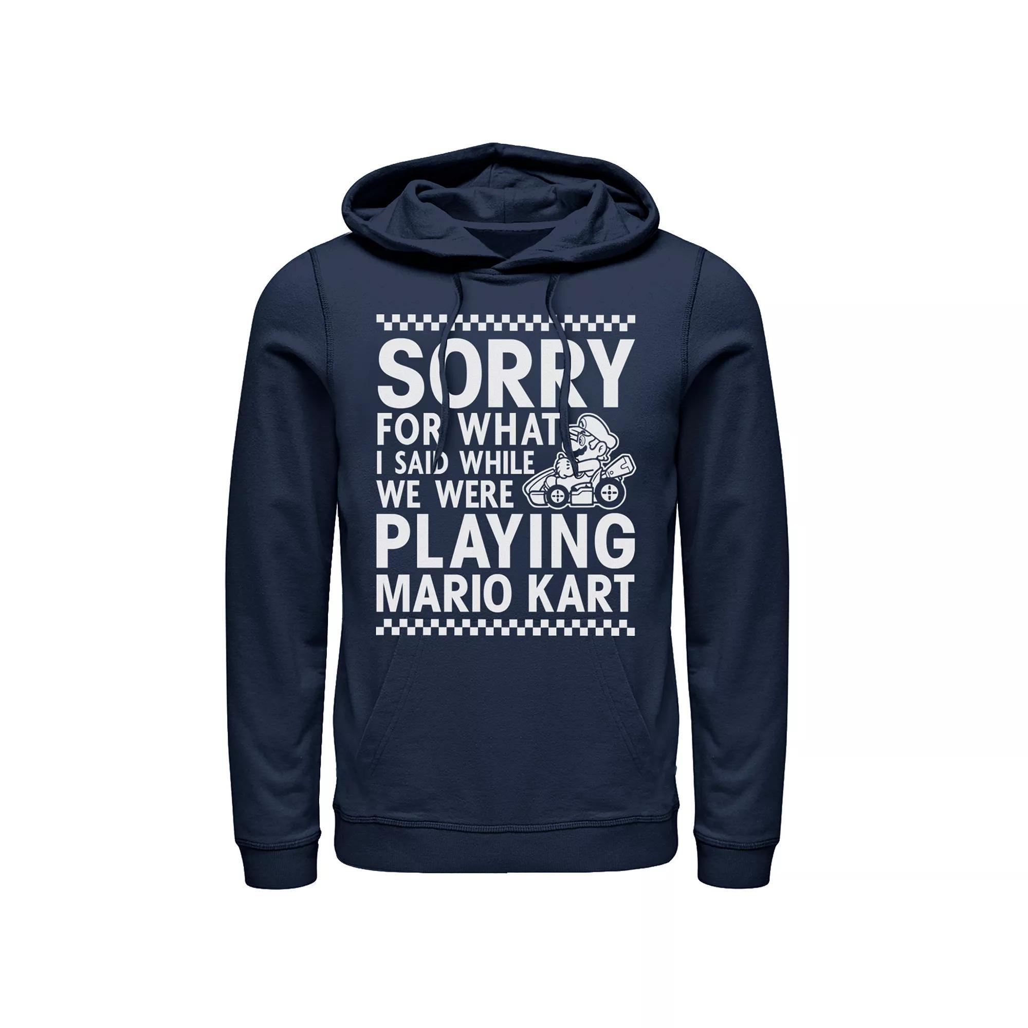 Men's Mario Kart Pullover Hoodie, Size: 3XL, Blue Product Image