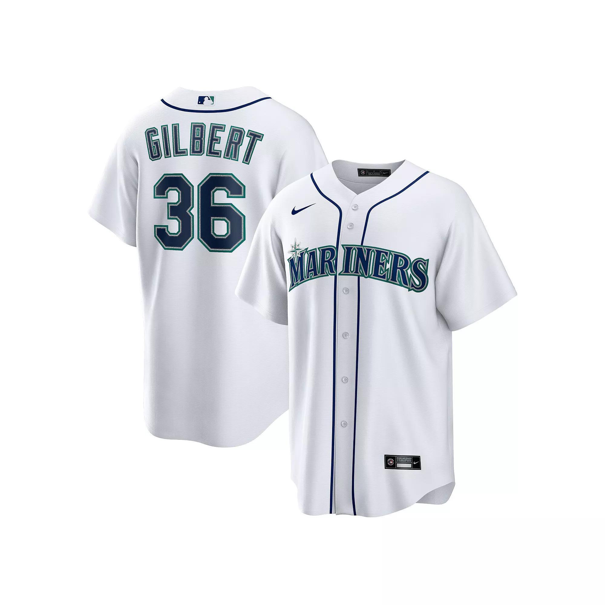 Mens Nike Logan Gilbert Seattle Mariners Home Replica Jersey Product Image