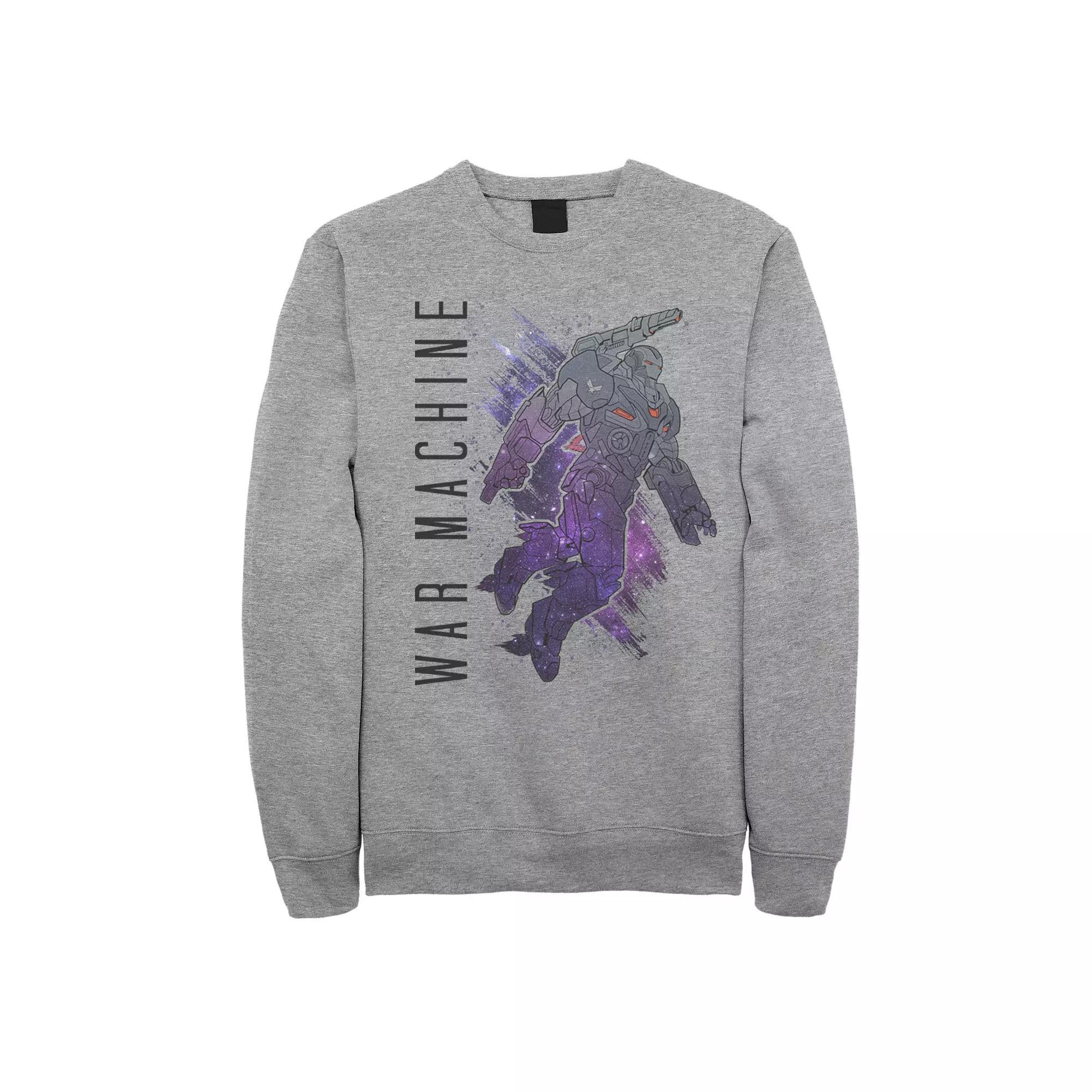 Men's Marvel Avengers War Machine Galaxy Painted Fleece, Size: XXL, Athletic Grey Product Image