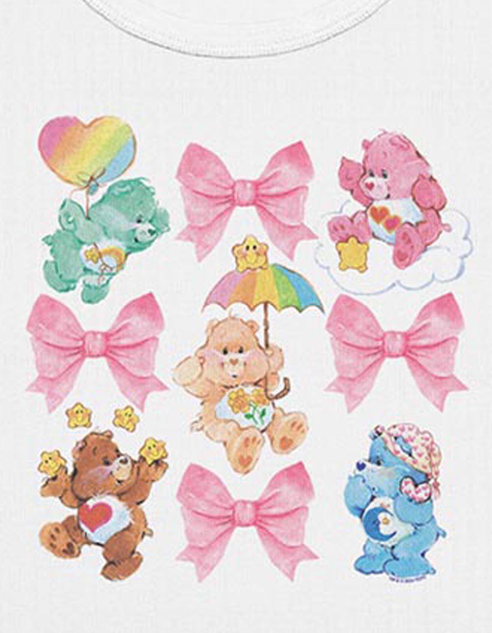 CARE BEARS Bow Grid Womens Baby Tee Product Image