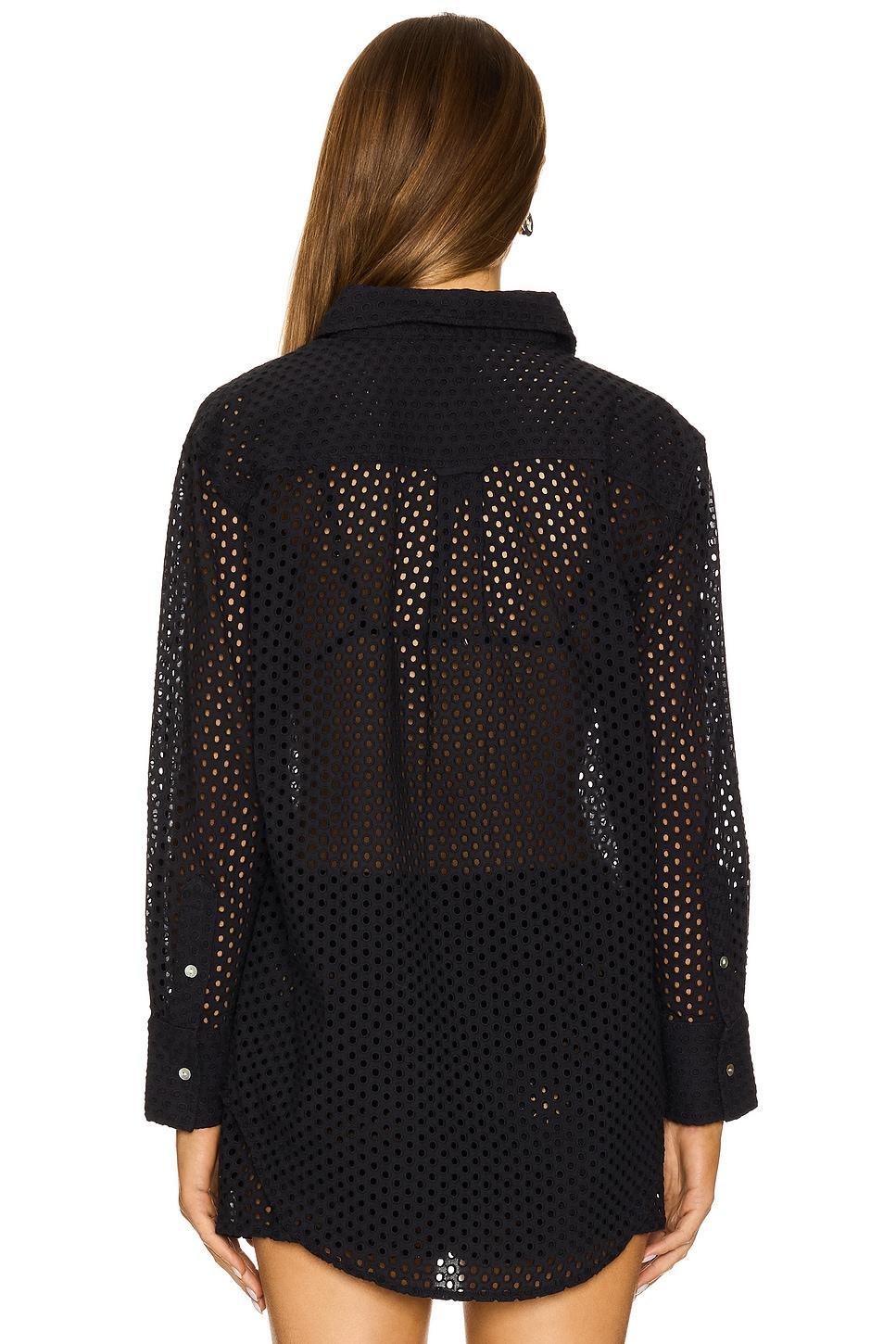 Bronte Button Down Top Solid & Striped Product Image