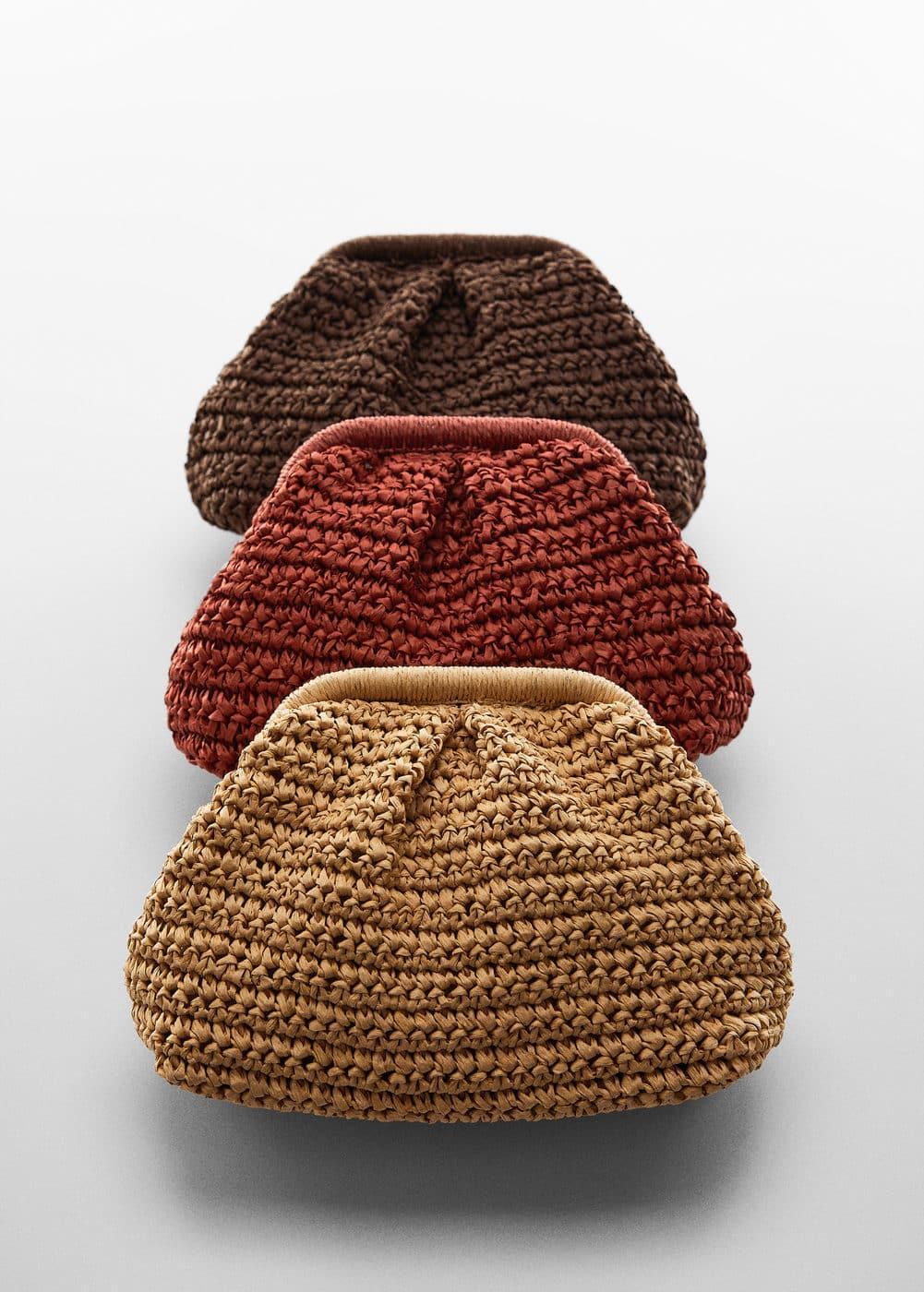 Mango Womens Natural Fiber Clutch Bag Product Image