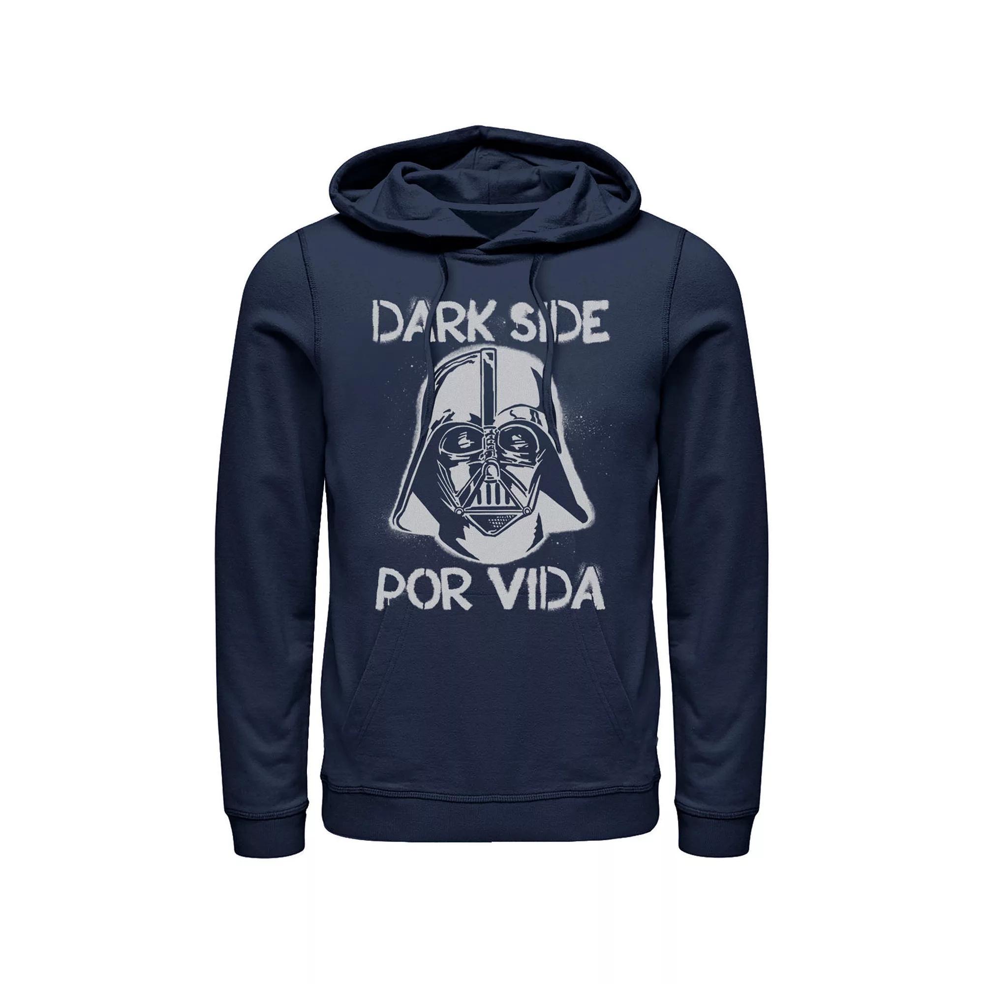 Men's Star Wars Darth Vader Dark Side Por Vida Stamp Hoodie, Size: Large, Blue Product Image