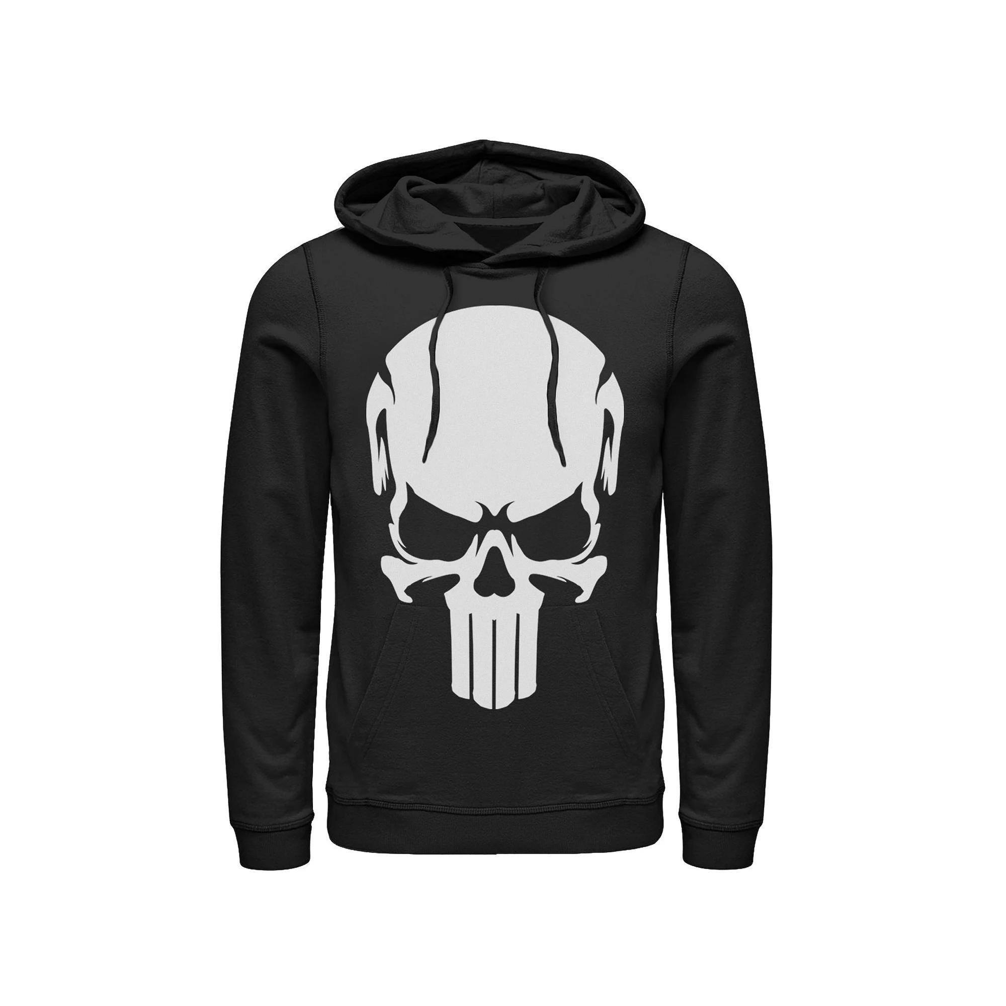 Men's Marvel Punisher Skull Symbol Hoodie, Size: 3XL, Black Product Image