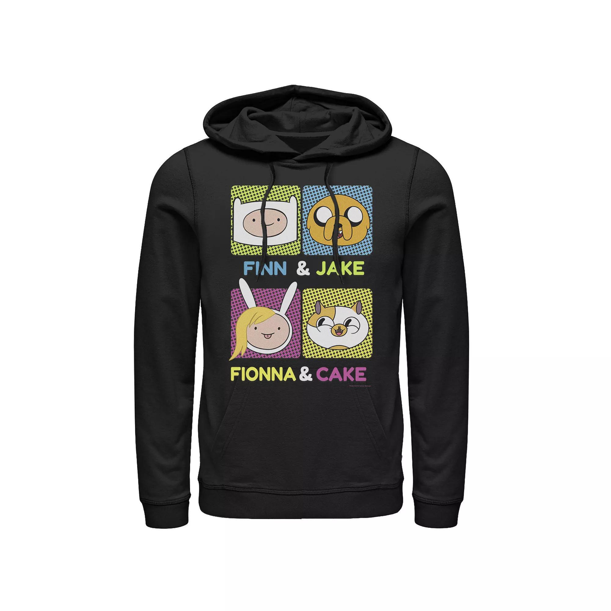 Men's Disney Princess And The Frog Group Shot Large Map Hoodie, Size: Medium, Black Product Image