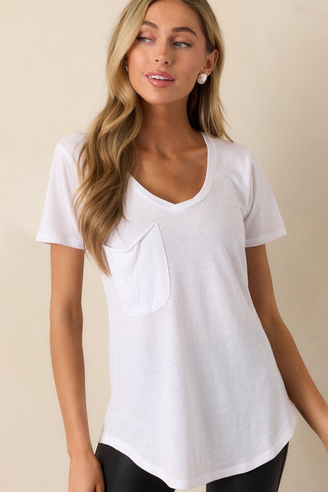 Z Supply White Pocket Tee Product Image