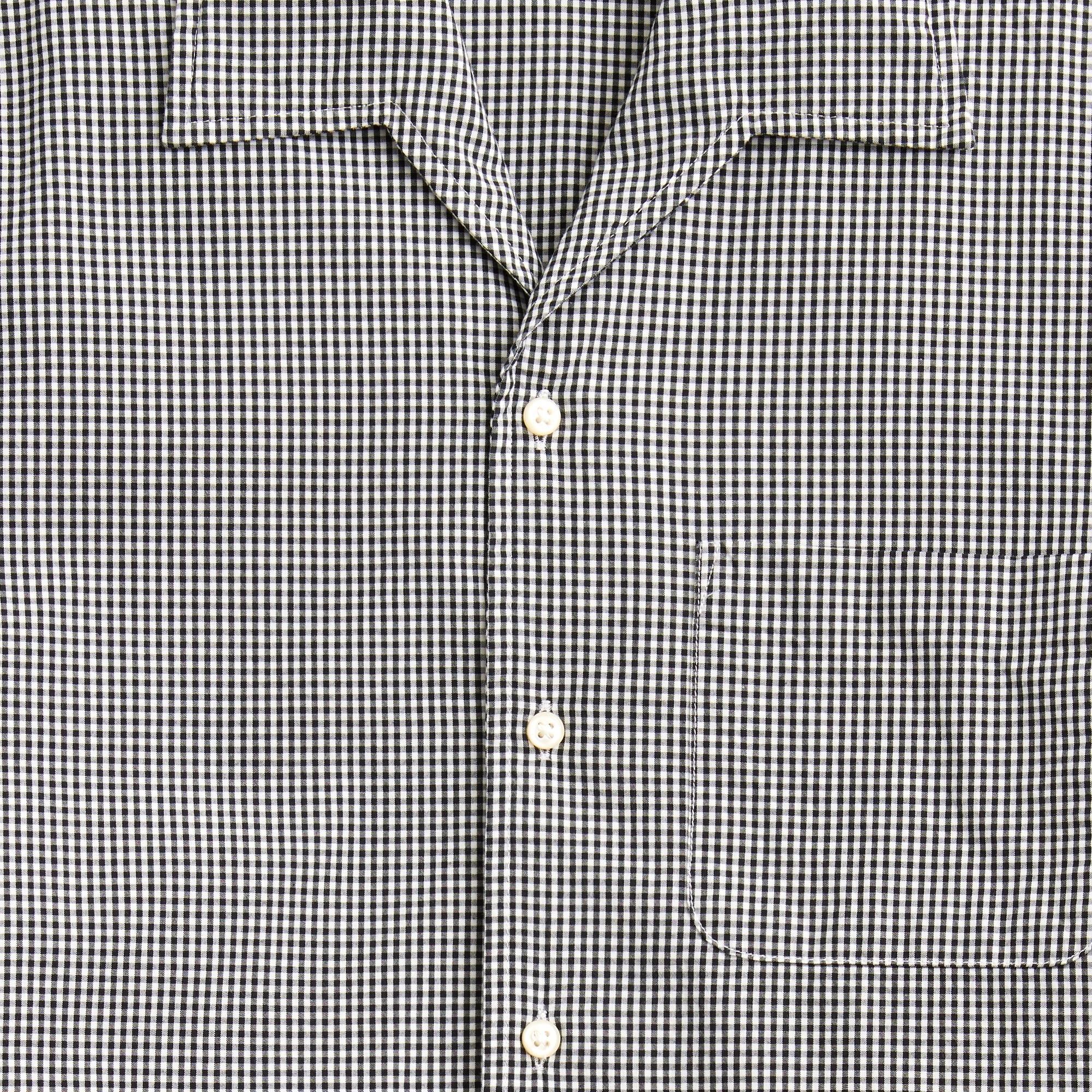 Short-sleeve Secret Wash cotton poplin camp-collar shirt Product Image