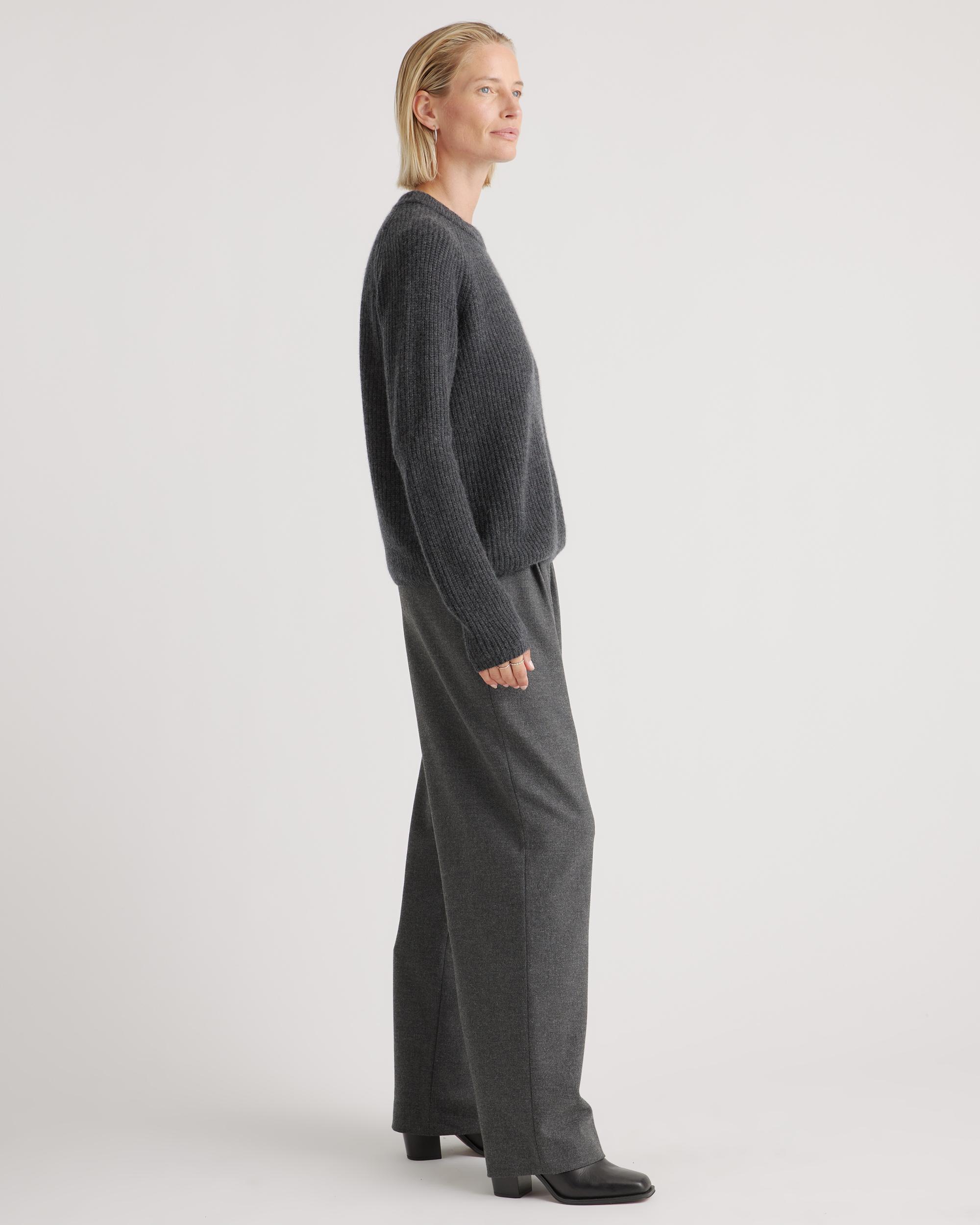 Quince | Women's Mongolian Cashmere Fisherman Crewneck Sweater Size XS Product Image