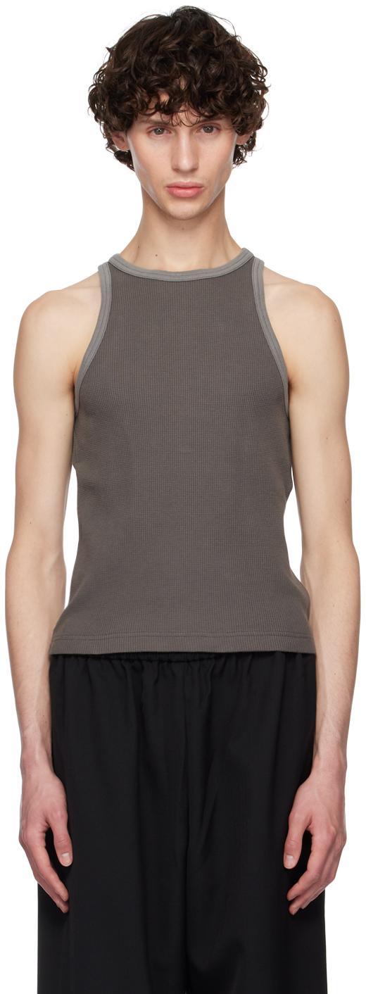 ACNE STUDIOS Gray Fitted Garment-dyed Tank Top In Djo Faded Grey Product Image