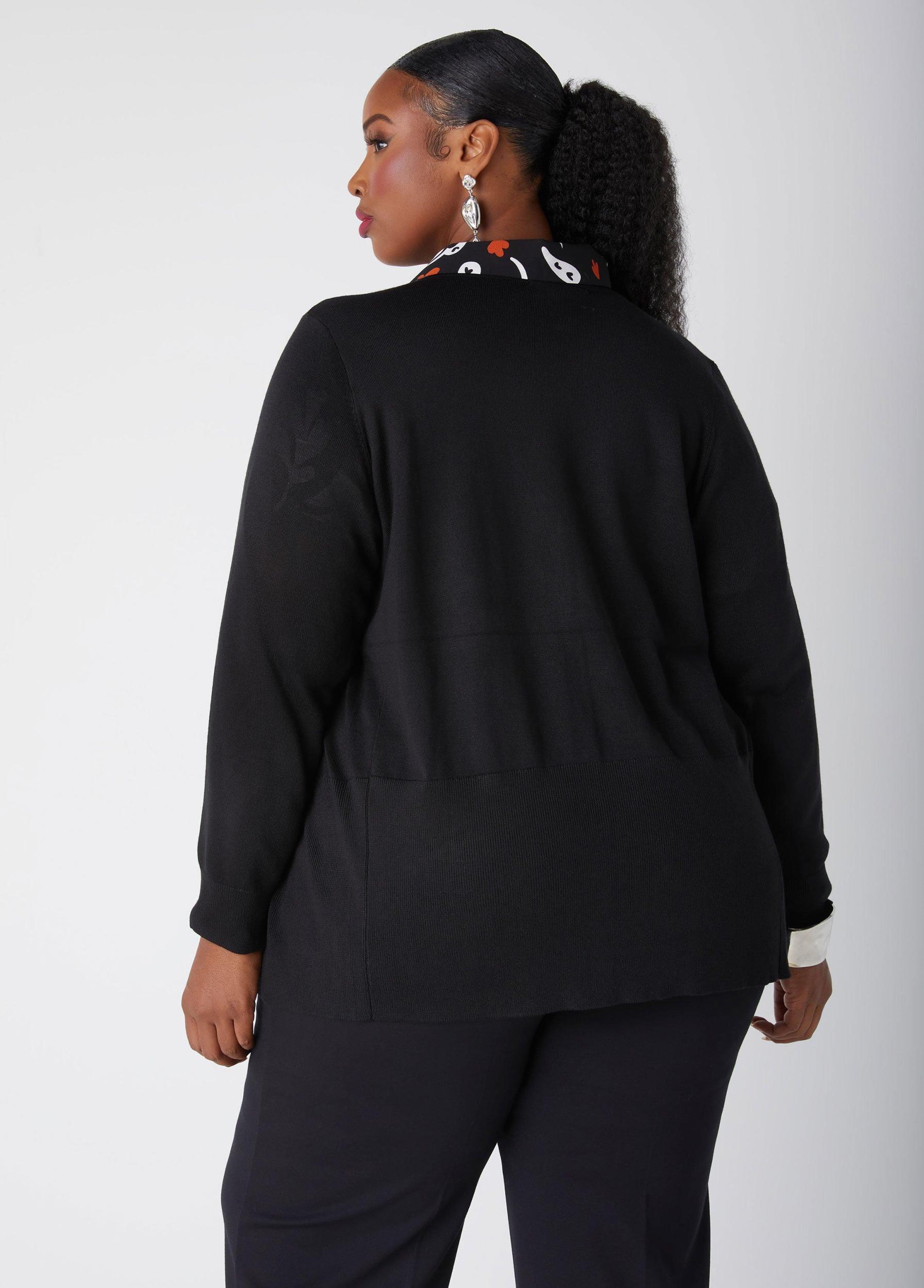 Button Front V Neck Cardigan Product Image