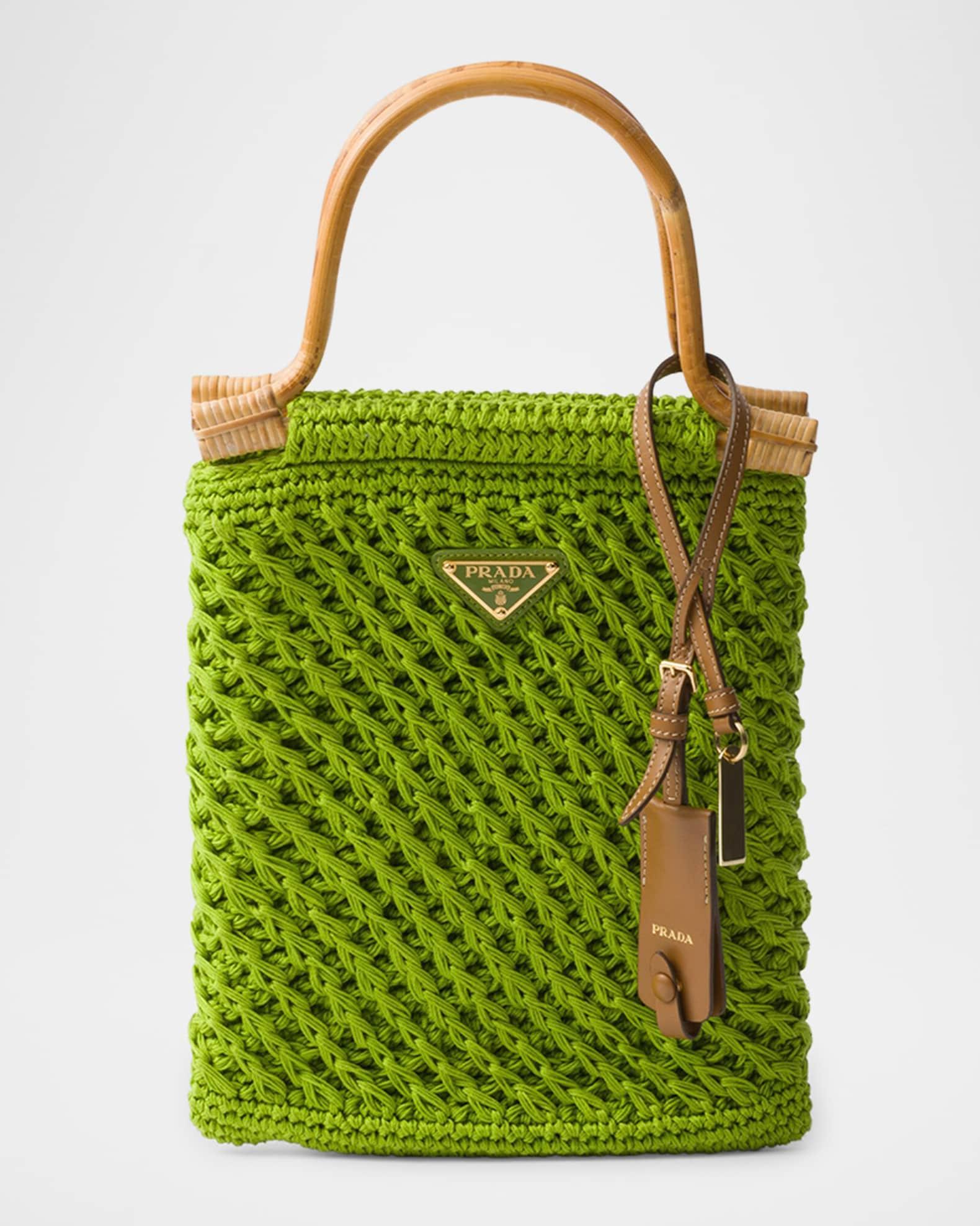 Cotton Crochet Mini Top-Handle Bag Product Image