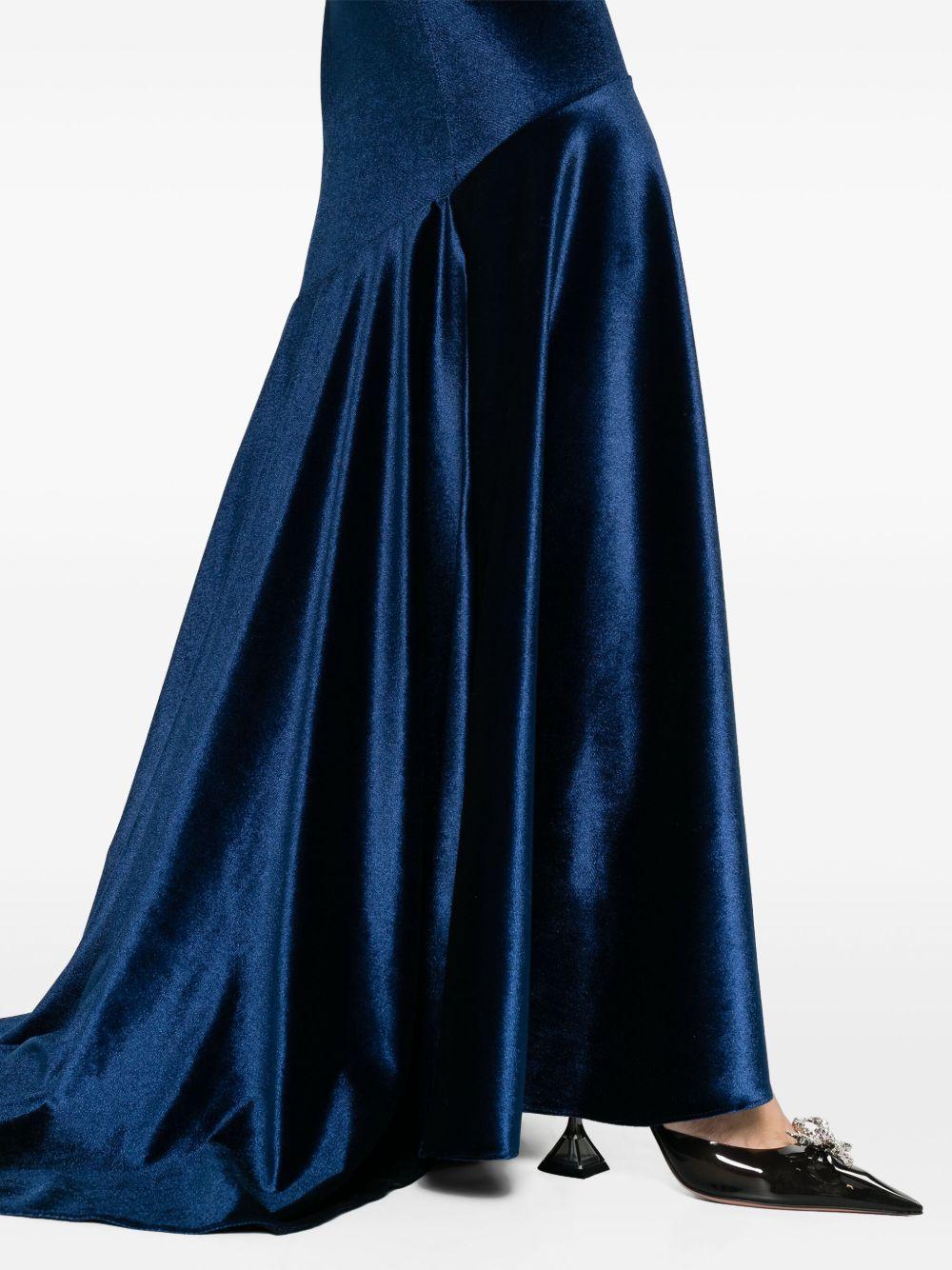 sleeveless velvet mermaid gown Product Image