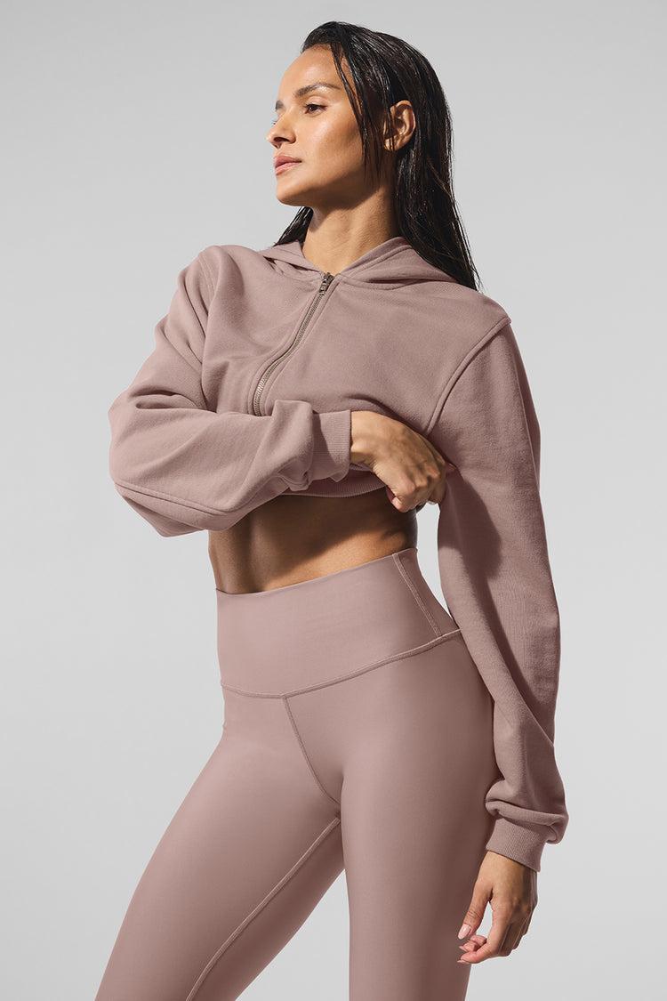 Sweet Escape Zip Up Hoodie - Taupe Product Image