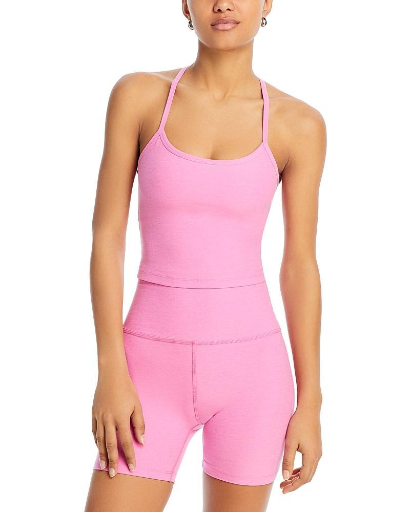 Womens Spacedye Racerback Crop Tank Product Image