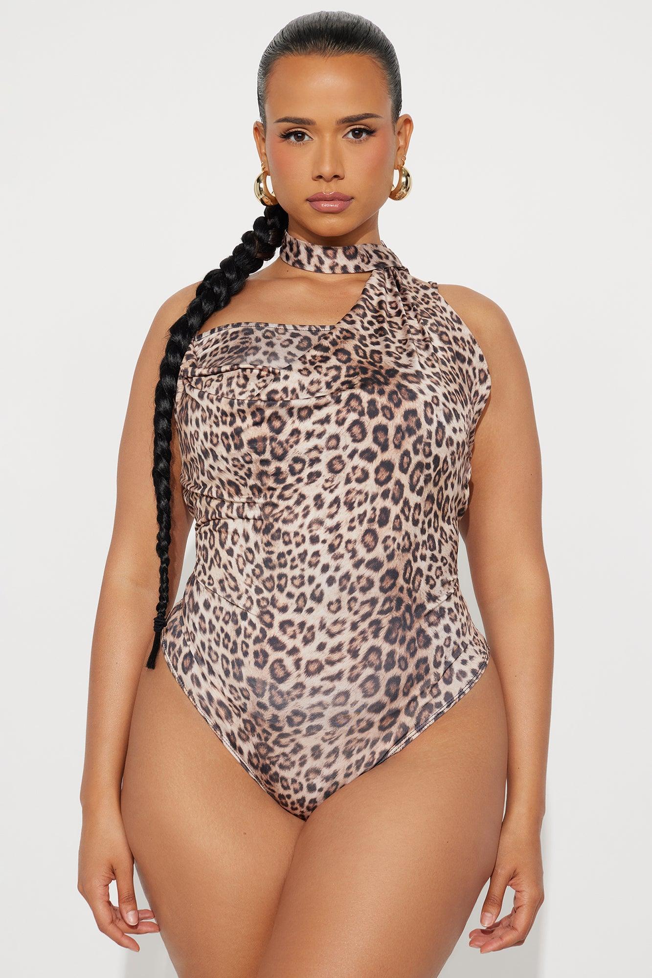 Katia Leopard High Neck Bodysuit - Leopard Product Image