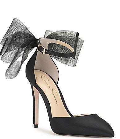 Jessica Simpson Phindies Oversized Tulle Bow Back Dress Pumps Product Image