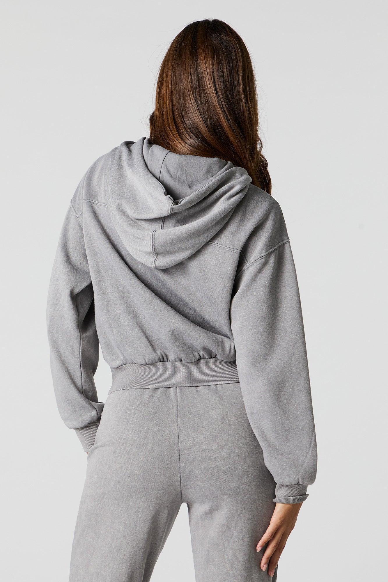 Washed Fleece Hoodie Female Product Image