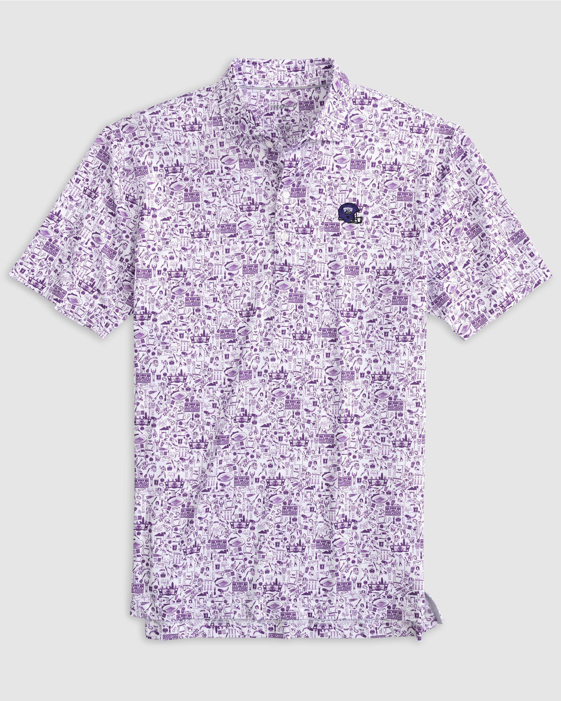 Texas Christian Tailgater 2.0 Printed Jersey Performance Polo - Helmet Logo Product Image