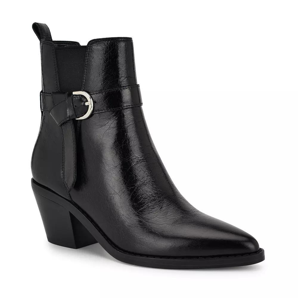 Nine West Lemone Women's Block Heel Dress Ankle Boots, Size: 6.5, Black Suede Product Image