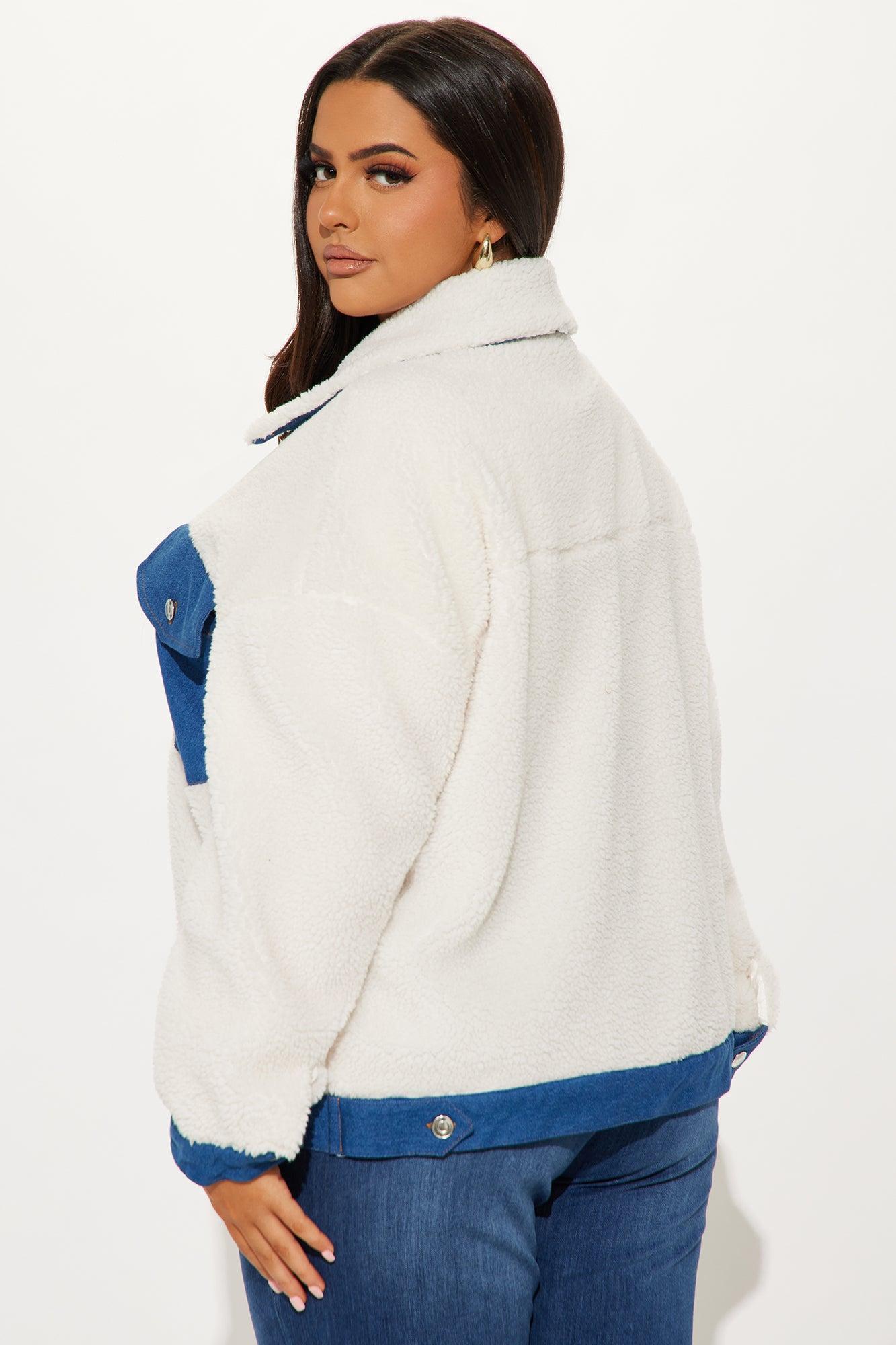 Country Living Sherpa Shacket - White Product Image