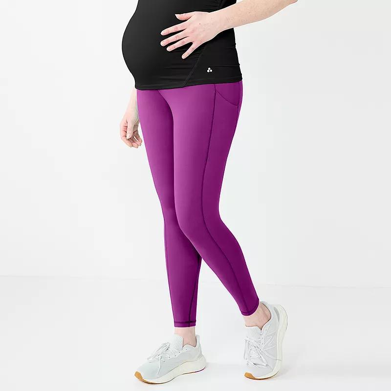 Maternity Tek Gear® Ultrastretch 7/8 Leggings, Women's, Size: Medium, Blue Crayon Product Image