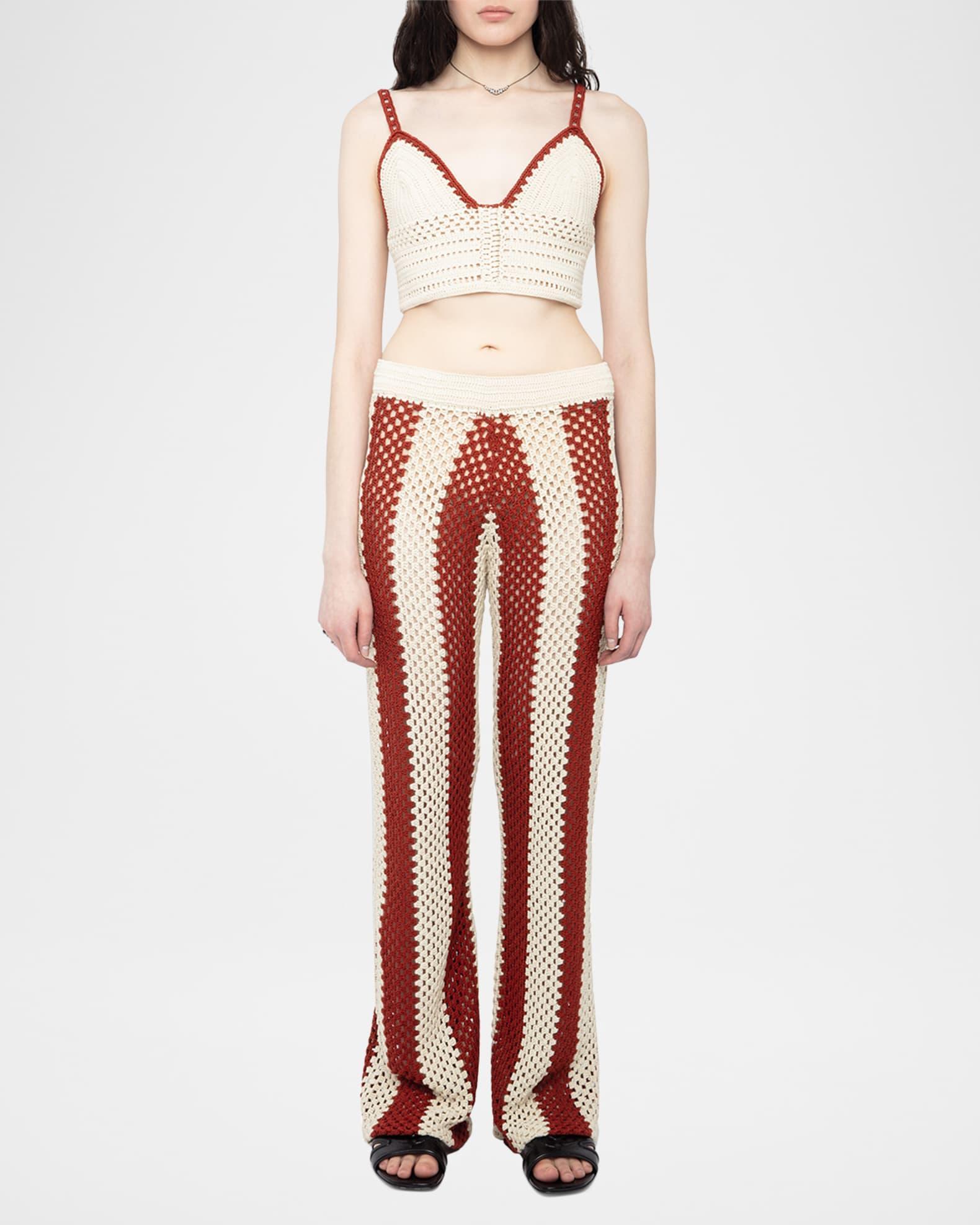 Taly Crochet-Knit Crop Top Product Image