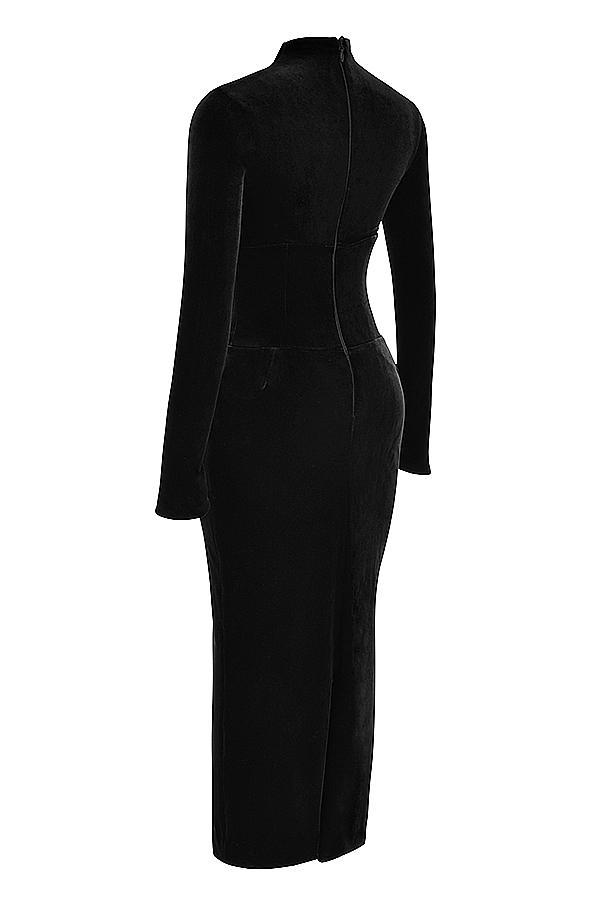 Arabella  black velvet corset dress Product Image