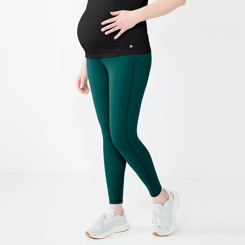 Maternity Tek Gear® Ultrastretch 7/8 Leggings, Women's, Size: Small, Dark Blue Teal Product Image