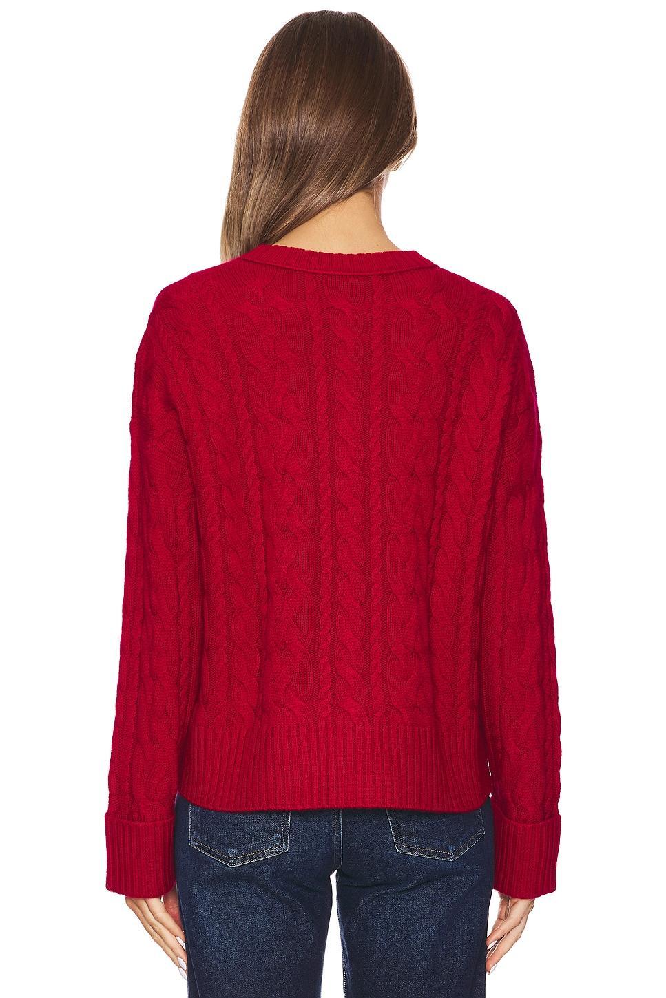 Oversize Cable Crew With Turn Back Cuffs Autumn Cashmere Product Image