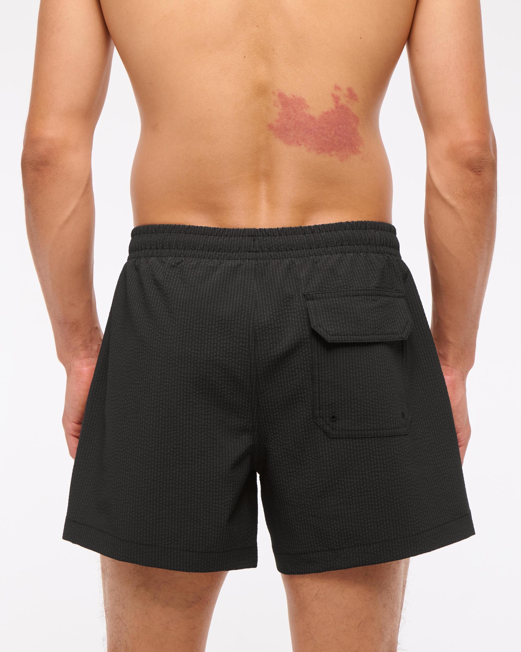Pull-On Wide Seersucker Swim Trunk Product Image