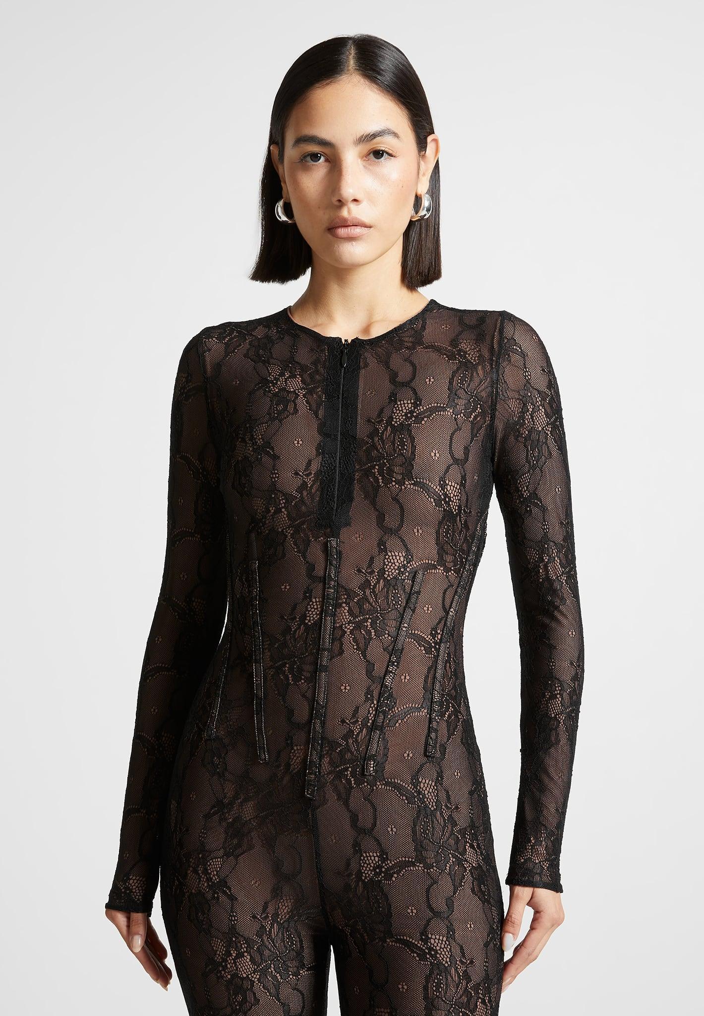 Lace Jumpsuit - Black Female Product Image