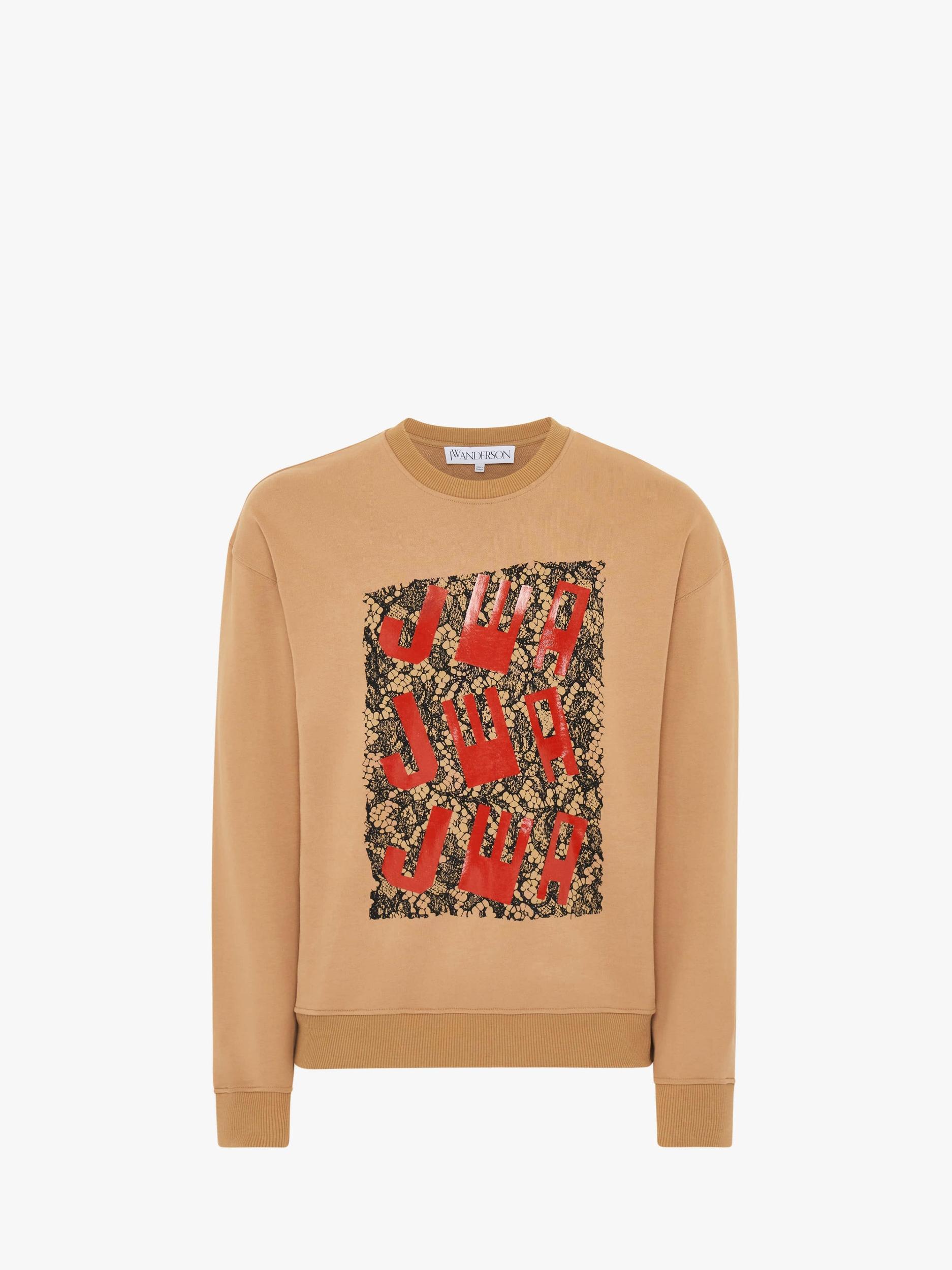 SWEATSHIRT WITH PRINTED LACE FRONTPANEL Product Image