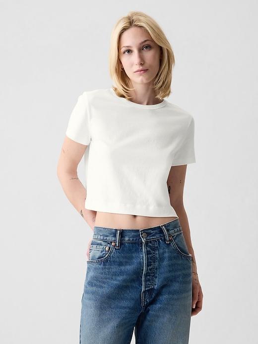 Organic Cotton Vintage Shrunken Cropped T-Shirt Product Image