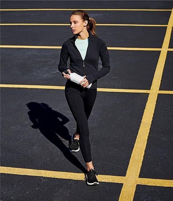 DKNY Sport by Donna Karan Sueded Compression High Waisted Ankle Length Leggings Product Image