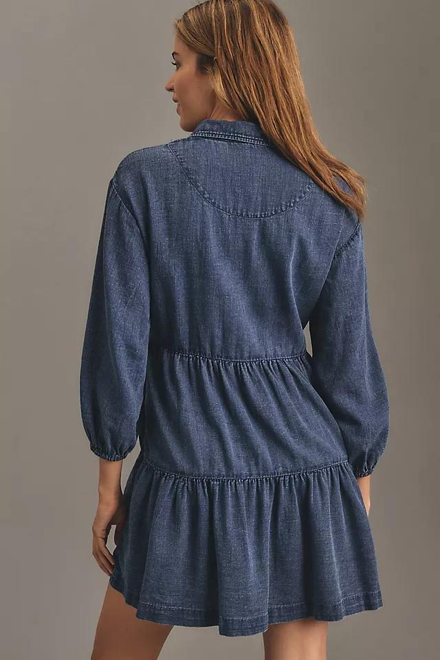 The Bettina Tiered Shirt Dress by Maeve: Mini Edition Product Image
