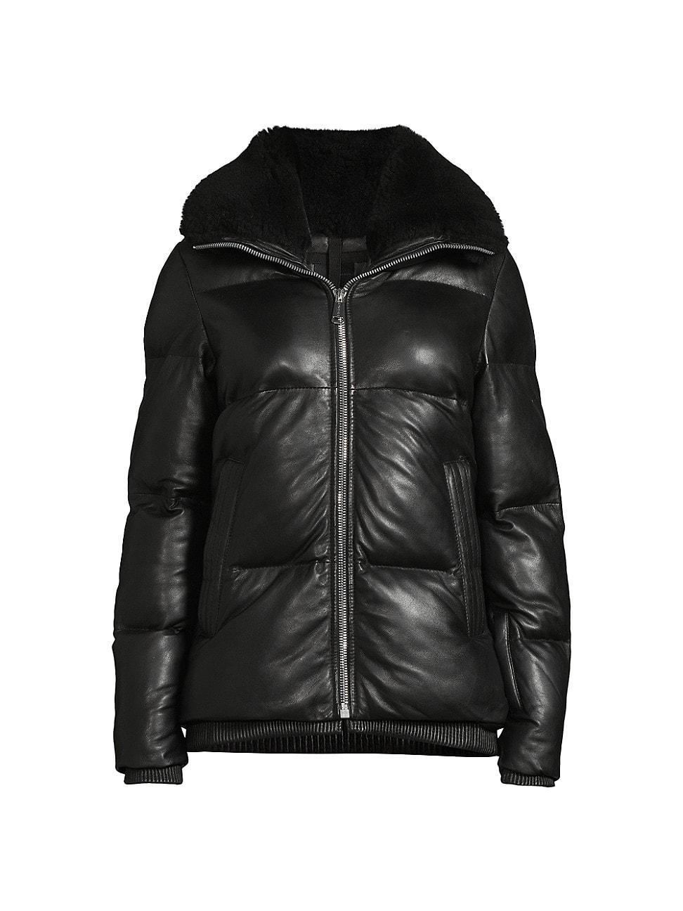 Womens Legacy Quilted Leather Jacket Product Image