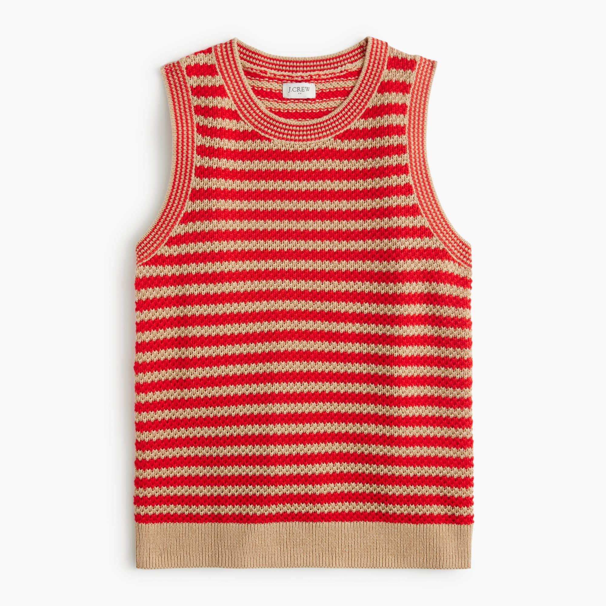 Striped textured sweater-tank Product Image