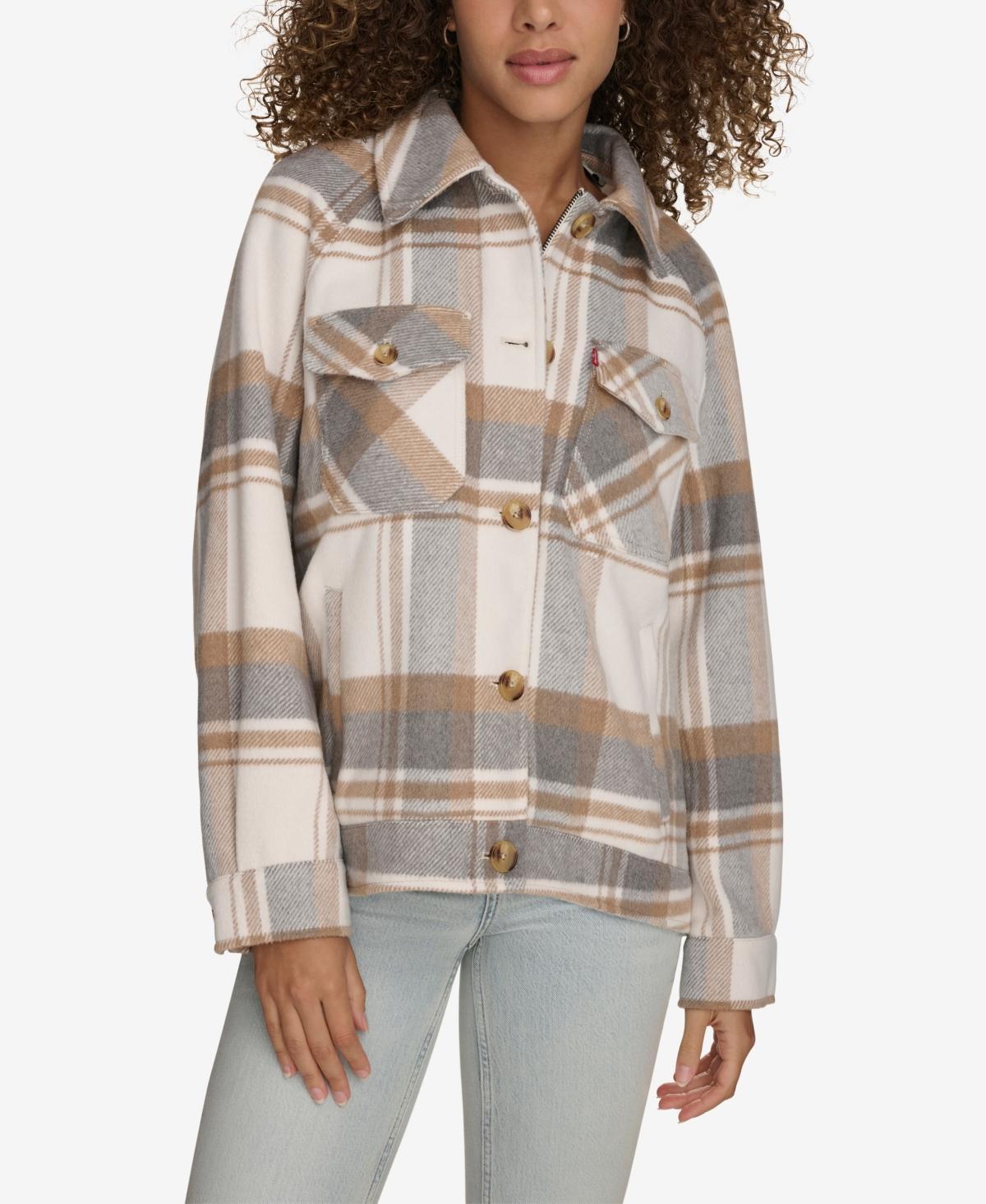 Womens Levis Wool Blend Raglan Sleeve Shirt Jacket Product Image