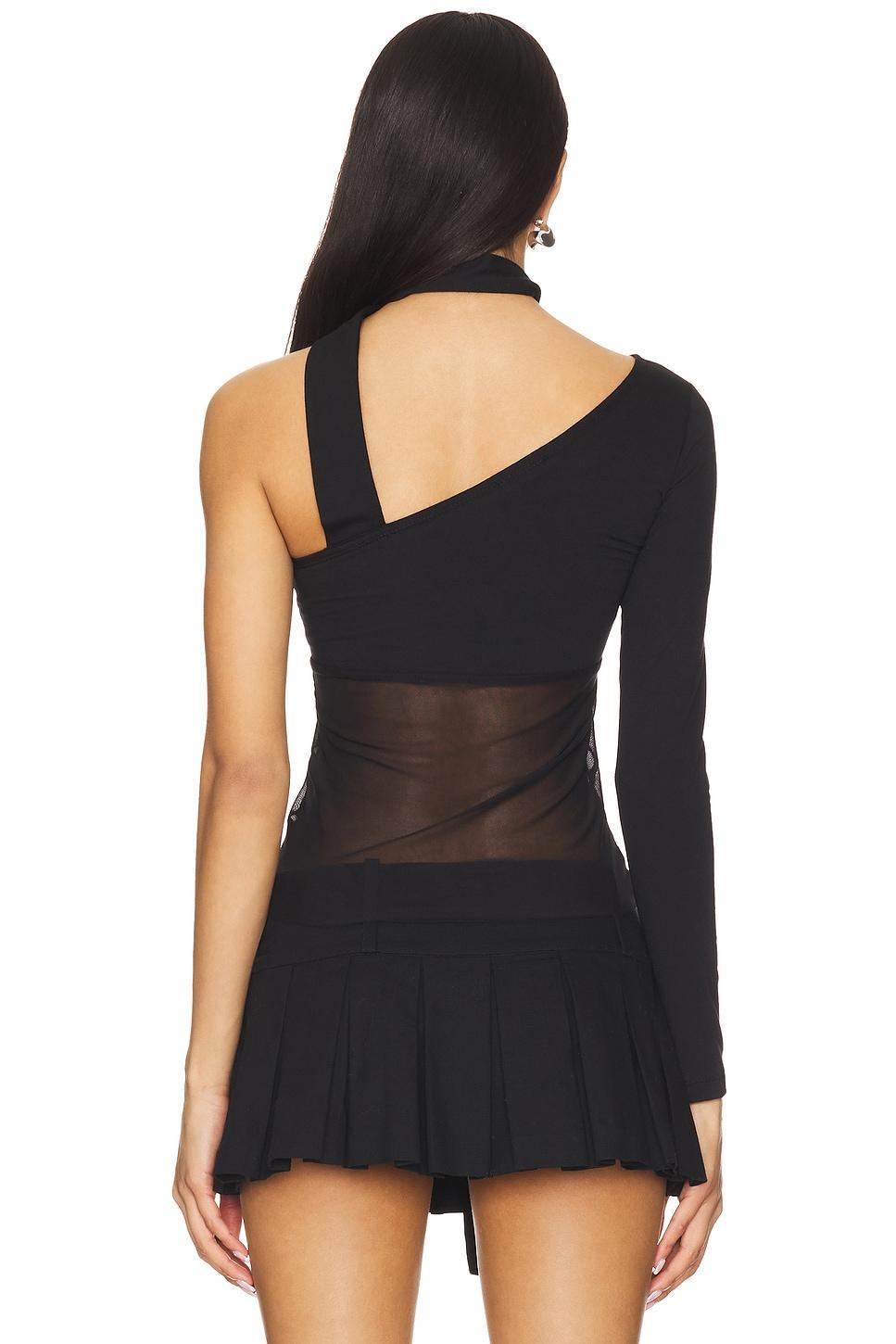 Asymmetric Neck Tie Top NIIHAI Product Image