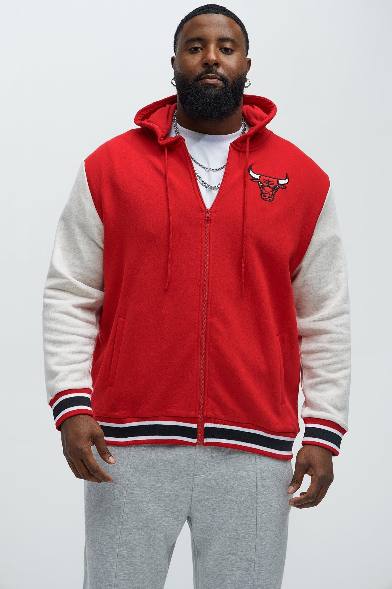 Bulls Above The Rim Zip Up Hoodie - Red Product Image