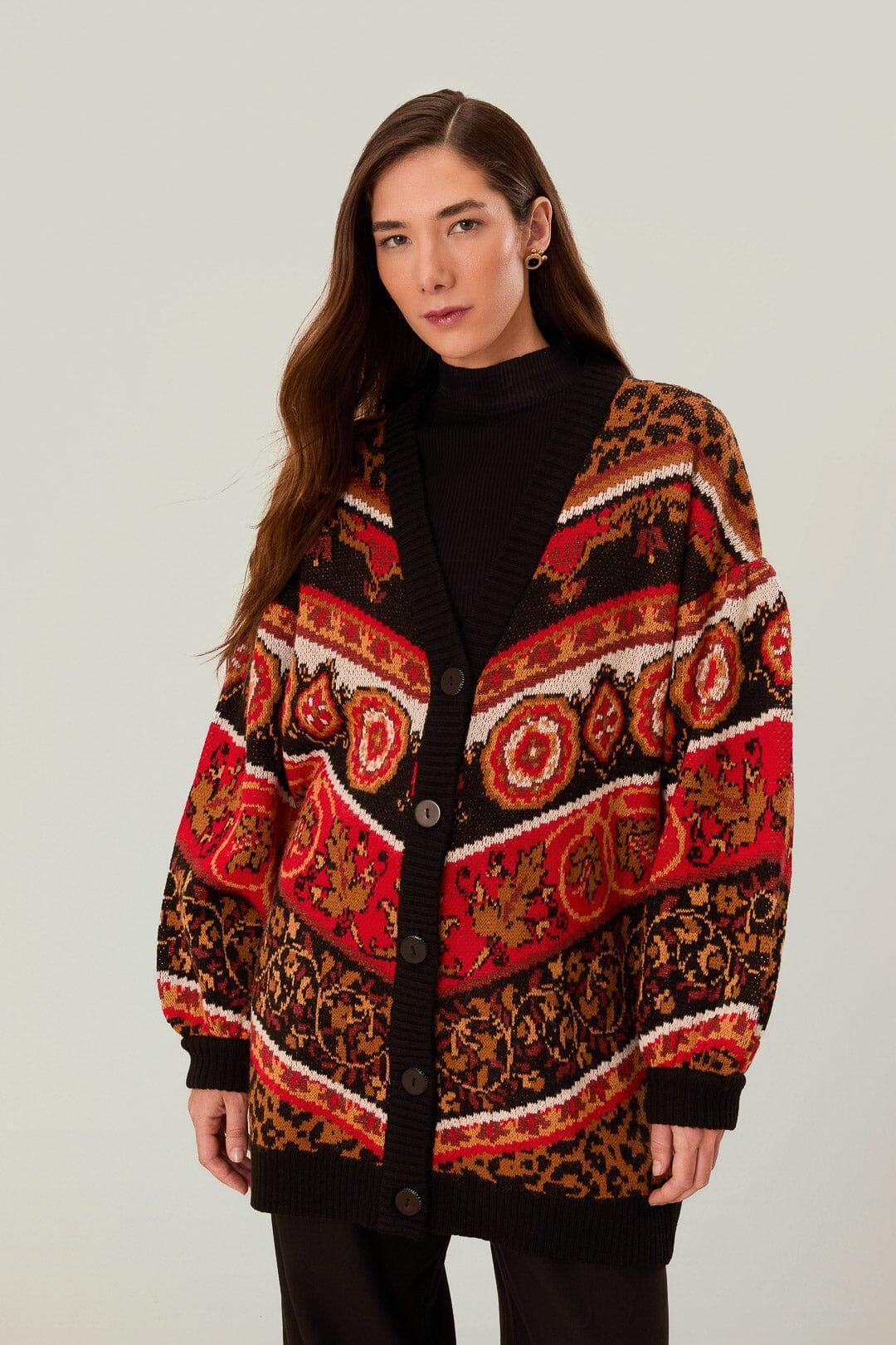 Cream Ainika Tiles Knit Cardigan, AINIKA TILES CREAM / S Product Image