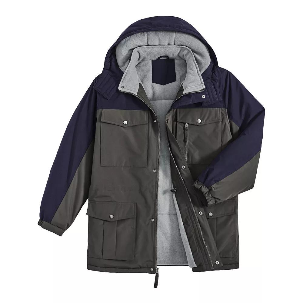 Men's Victory Outfitters Heavyweight Hooded Parka, Size: Medium, Gray Navy Product Image